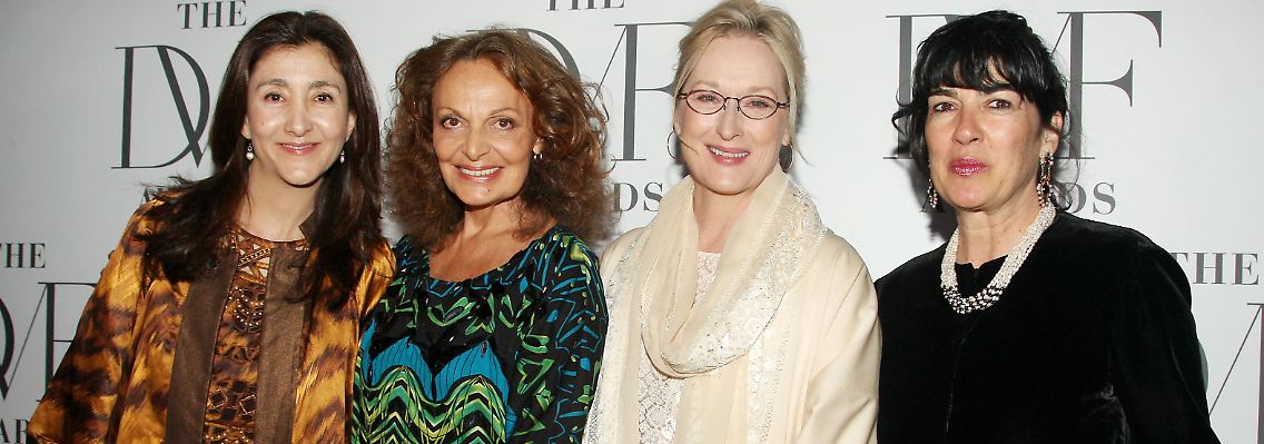 Immer im Mittelpunkt: Ingrid Betancourt mit Designerin Diane von Fürstenberg, Meryl Streep und Reporterin Christiane Amanpour.