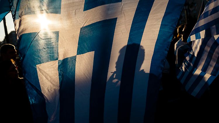 Bei einer Pro-Europa-Demo am Montag in Athen.