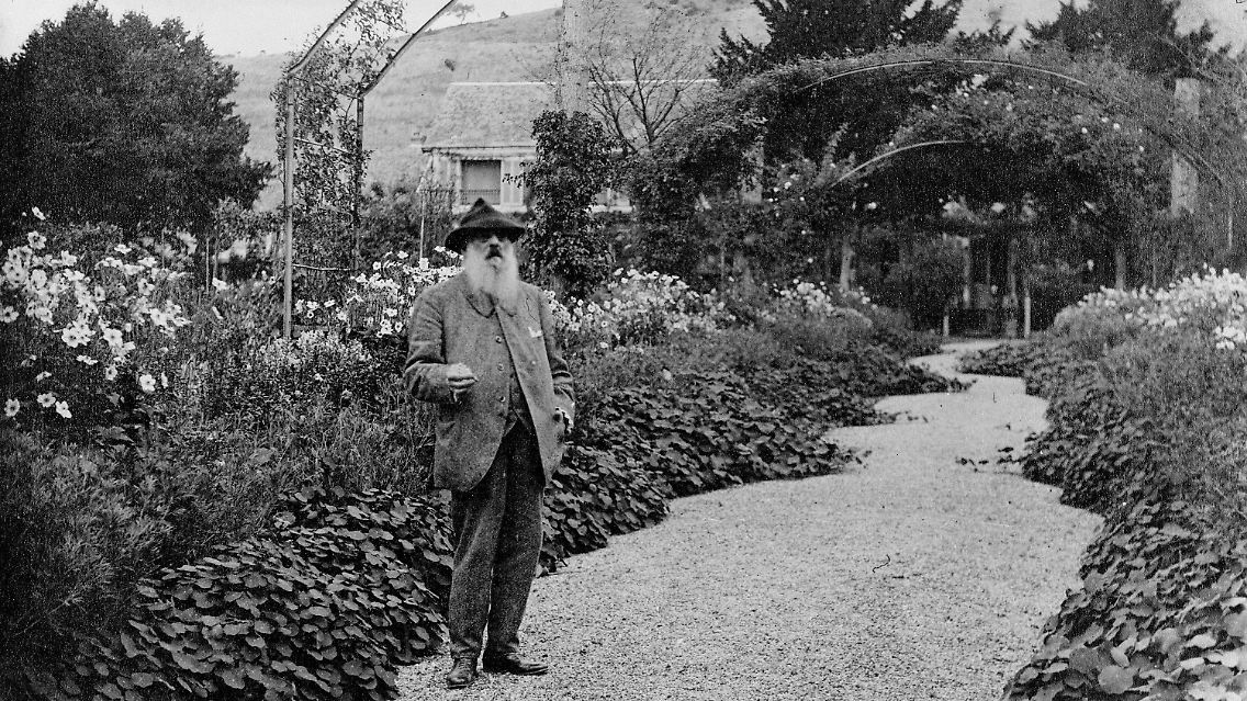 Monet in seinem Garten ...