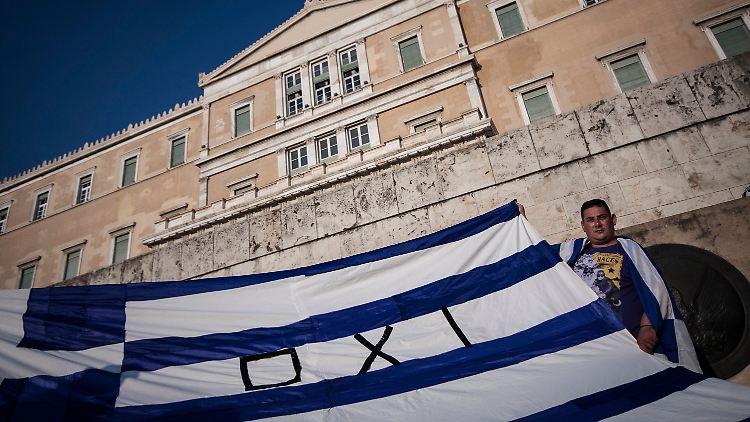 Klare Botschaften auf dem Syntagma-Platz in Athen.