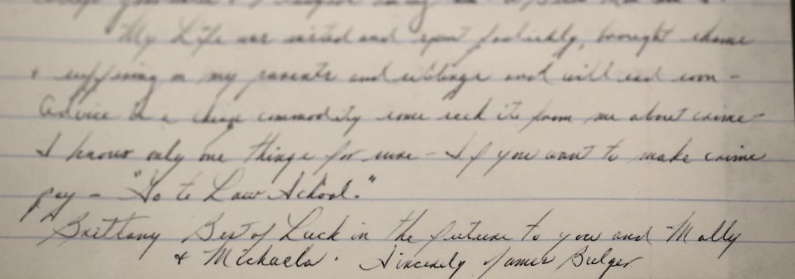 Bulger schrieb seinen Brief am 24. Februar.