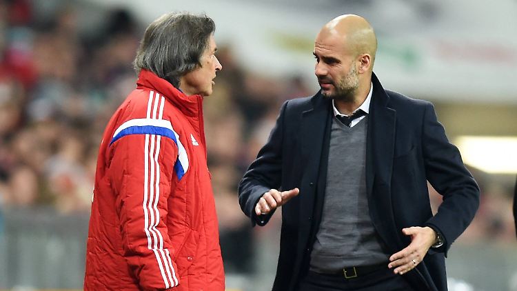 "Ich hatte keine Probleme mit Müller-Wohlfahrt": Josep Guardiola und ein Bild aus längst vergangenen Tagen.