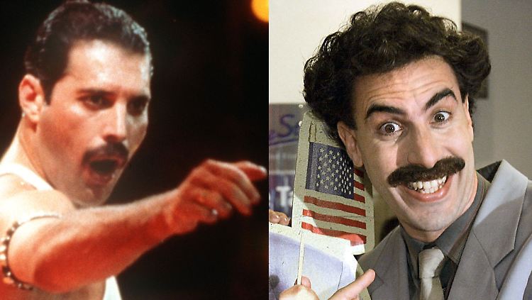 Eine gewisse Ähnlichkeit lässt sich nicht leugnen: Freddie Mercury und "Borat".