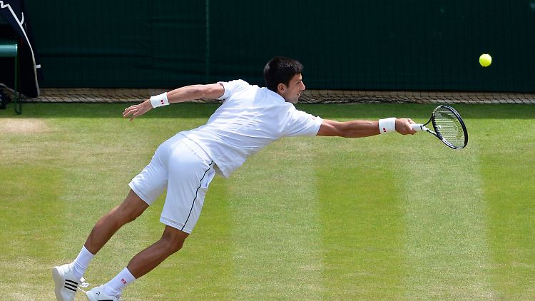 Novak Djokovic musste sich gegen den Südafrikaner Kevin Anderson mächtig strecken.