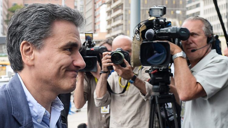 Grund für Optimismus: Griechenlands Finanzminister Tsakalotos in Brüssel.