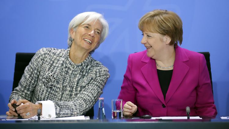 Kanzlerin Merkel mit IWF-Chefin Lagarde
