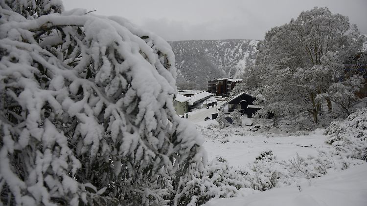 Ungewohntes Bild: Eis und Schnee in Australien.