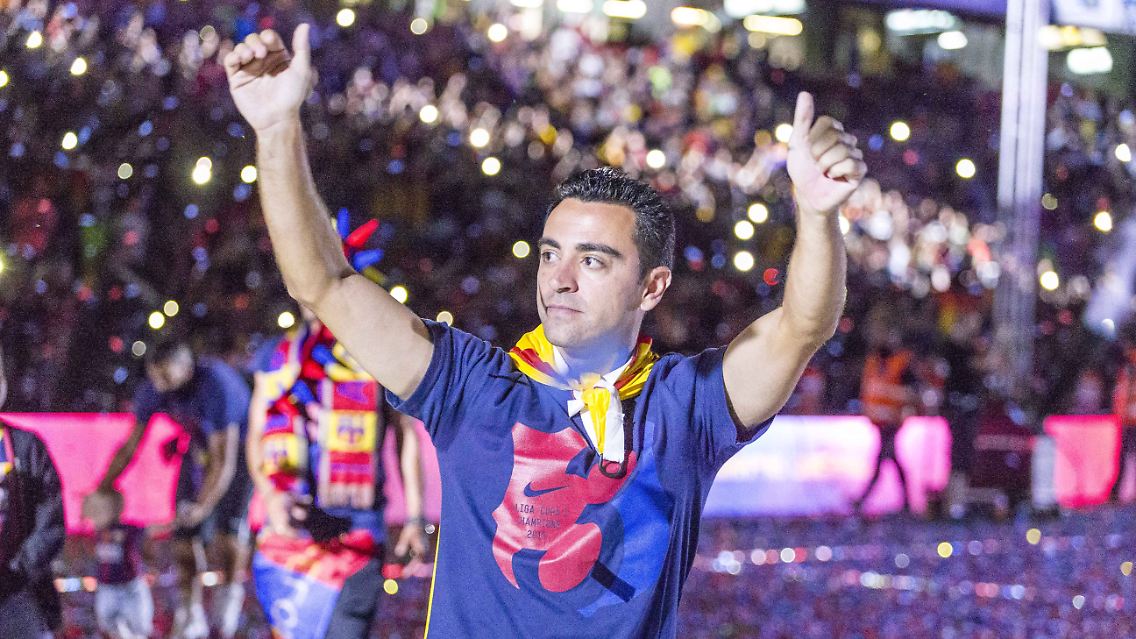 Xavi wurde von den Fans eine eigene Choreografie gewidmet.