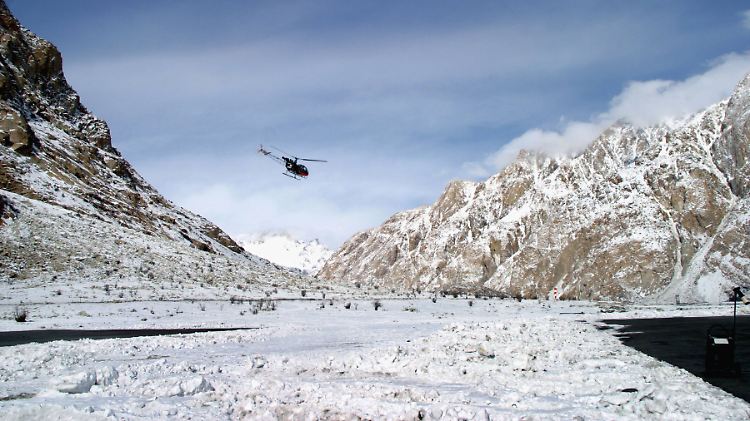 Ein Basislager der indischen Armee am Siachen-Gletscher.
