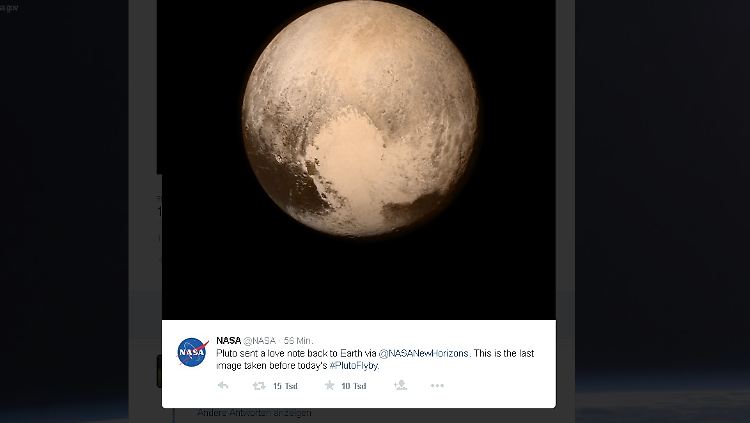 Dieses jüngste Pluto-Foto der Nasa löste den Internet-Hype aus.