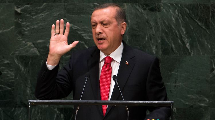 September 2014: Noch als Präsident verteidigt Erdogan seine Syrien-Strategie vor der UN-Vollversammlung.