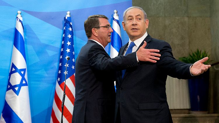 Nicht deckungsgleicher Meinung: Ashton Carter und Benjamin Netanjahu