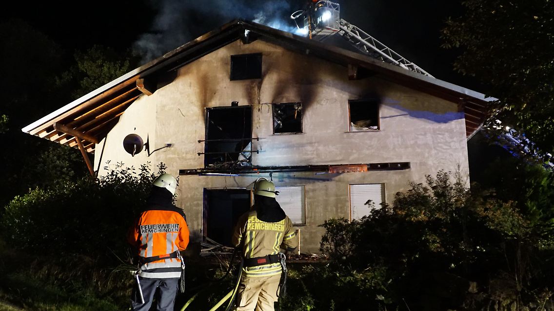 Brand eines Flüchtlingsheims in Baden Württemberg im vergangenen Tag.