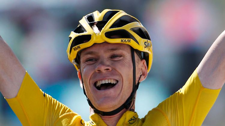 Ausgelassener Jubel: Christopher Froome streitet jegliche Dopingvorwürfe ab.