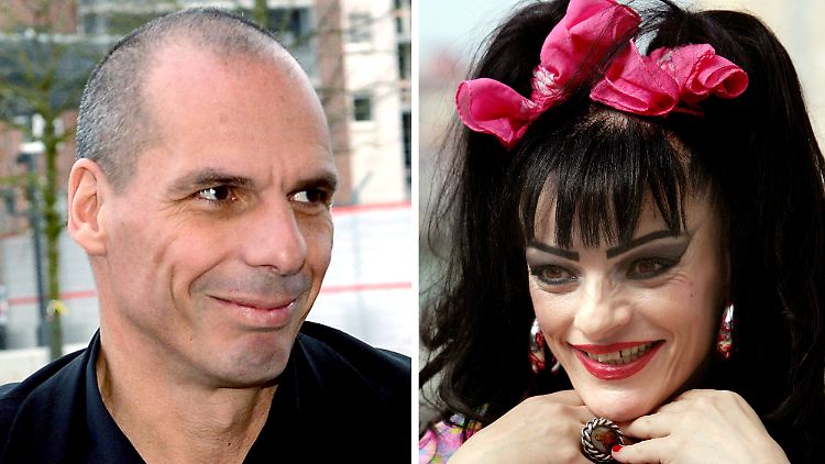 Love is in the air: Yanis Varoufakis und Nina Hagen.