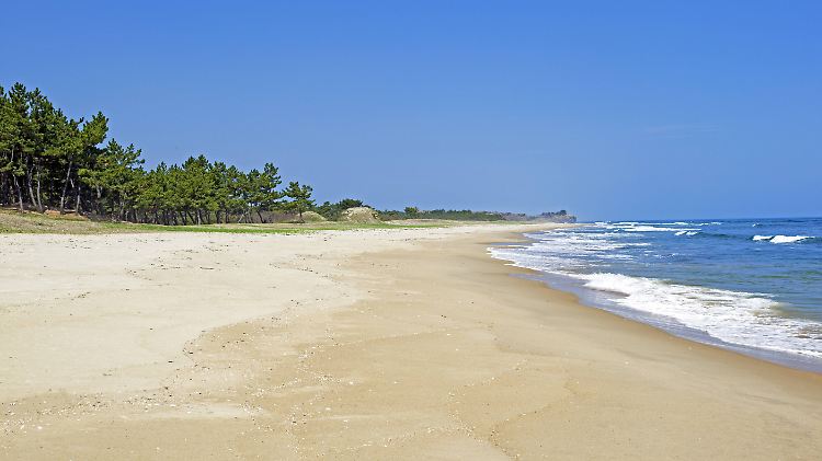 Die Ostküste Nordkoreas besticht durch unberührte Natur, wie hier in Wonsan.