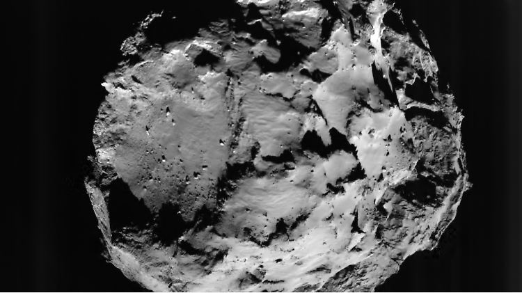 "Tschuri" auf einer Aufnahme von "Philae" im November 2014 aus etwa drei Kilometern Entfernung.