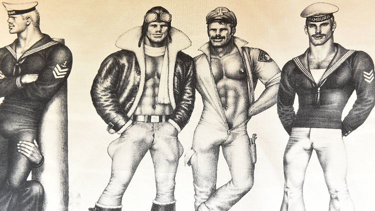 Bis ein Künstler wie Tom of Finland Stoffe mit homoerotischen Arbeiten bedrucken durfte, musste Zeit ins Land gehen.