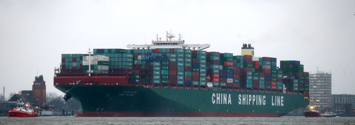 Die riesigen Containerschiffe transportieren im September deutlich weniger Waren ab als noch im August.