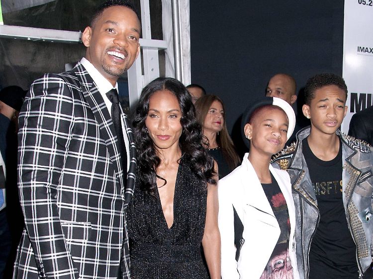 Da waren sie noch eine schrecklich nette Familie: Will Smith, Jada Pinkett und die Kinder Willow und Jaden 2012.