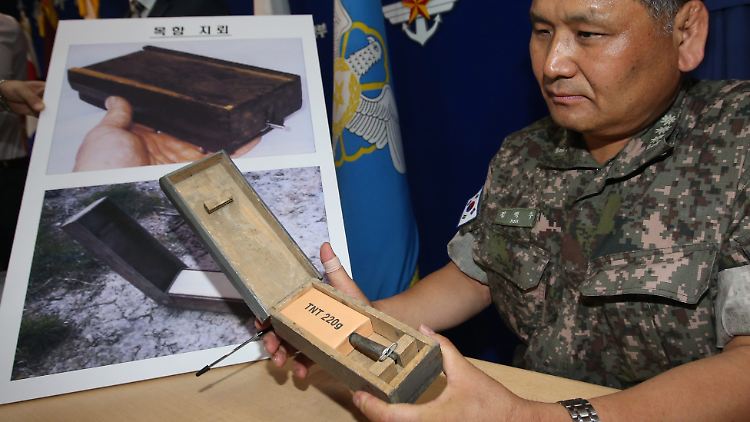 Eine solche Landmine hat in Südkorea zwei Soldaten schwer verletzt.