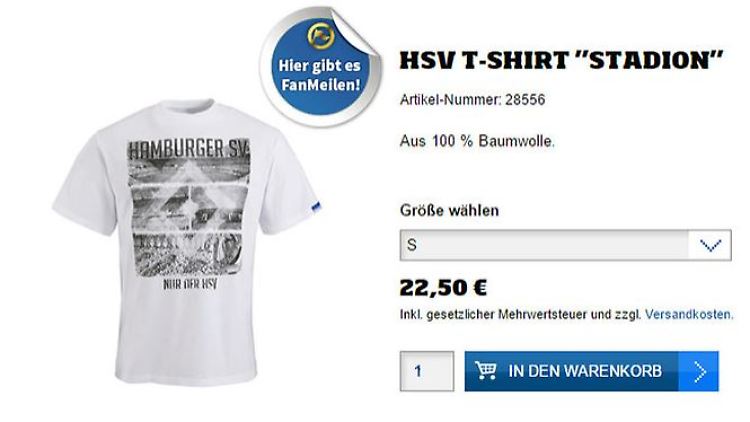 So sieht's aus, der HSV-Fanshirt mit Hertha-Print.