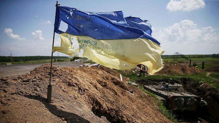 "Die einzige Alternative zu Minsk ist Krieg": Ukrainische Stellungen bei Marinka, südwestlich von Donetsk.