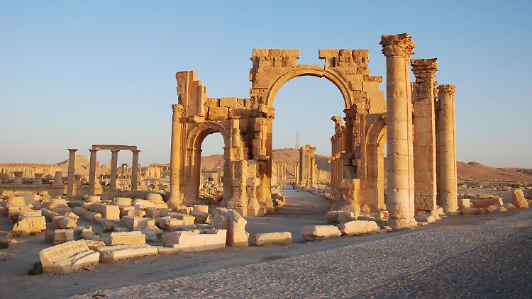 Antike Oasenstadt von Palmyra: Cahled al-Assaads Leiche soll in den Ruinen aufgehängt worden sein. 