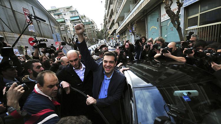 Syriza-Mann Alexis Tsipras, hier kurz nach seinem Wahlerfolg im Januar.