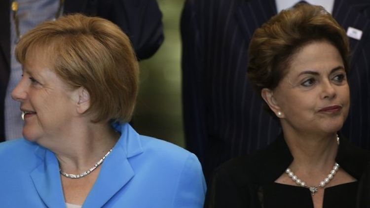 Bundeskanzlerin Angela Merkel und Brasiliens Präsidentin Dilma Rousseff.