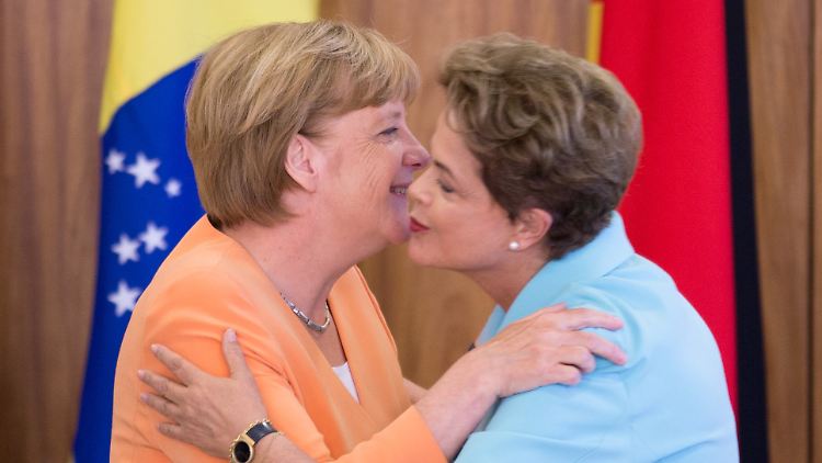 Bundeskanzlerin Angela Merkel und Brasiliens Präsidentin Dilma Rousseff trafen sich in Brasília.
