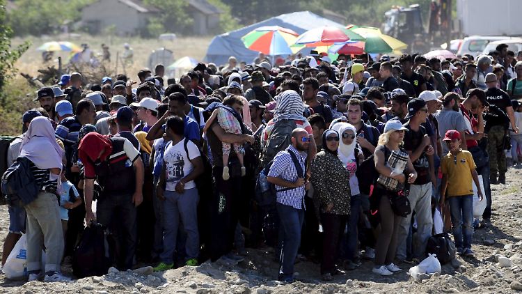 Tausende Flüchtlinge passierten am Wochenende die mazedonische Grenze.