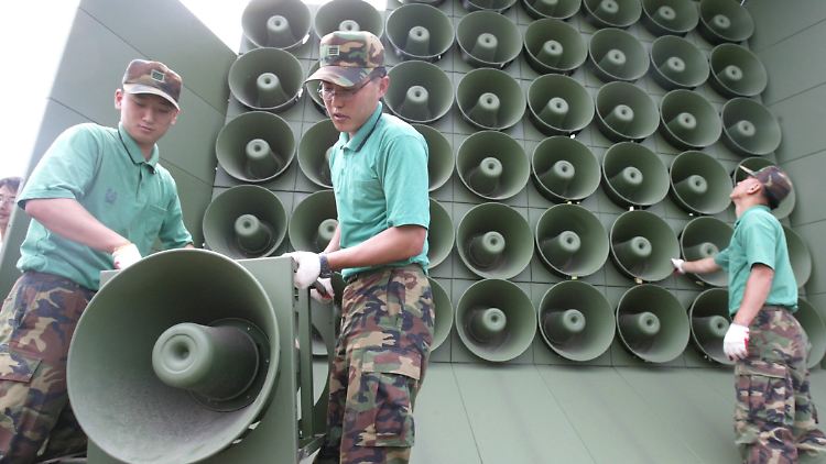 Die Lautsprecher an der Grenze empfand Pjöngjang als Provokation.