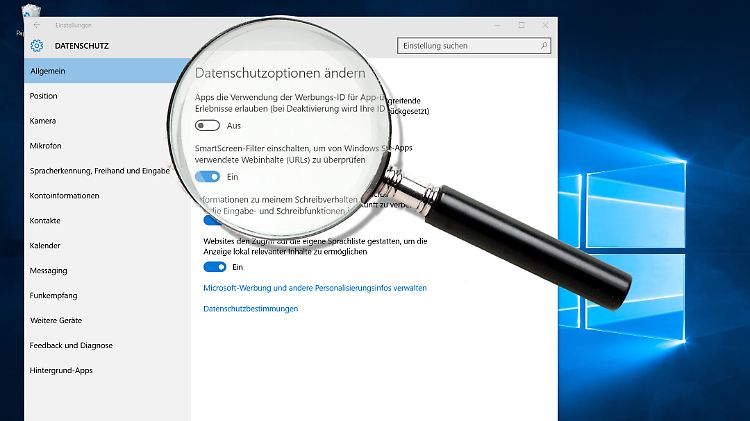 Wer möchte, kann in Windows 10 die Datensammelei weitgehend unterbinden.
