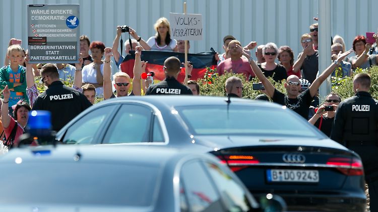 Merkel schlug massiver Hass in Heidenau entgegen.