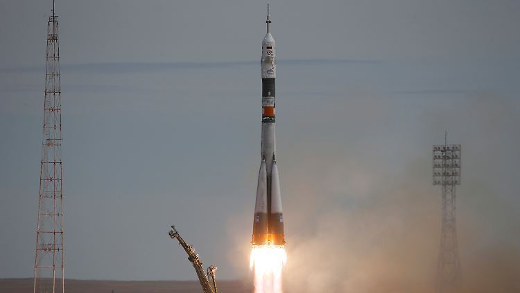 Die Rakete startete am frühen Morgen in Baikonur.