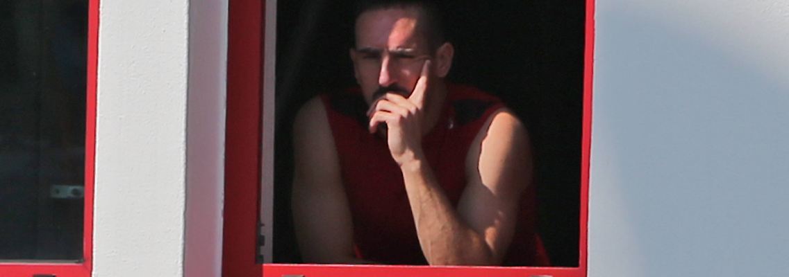Franck Ribéry muss beim Mannschaftstraining derzeit zugucken.
