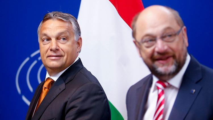 Viktor Orbán traf in Brüssel zuerst den Parlamentspräsidenten Martin Schulz, später auch Ratspräsident Donald Tusk und Kommissionschef Jean-Claude Juncker.