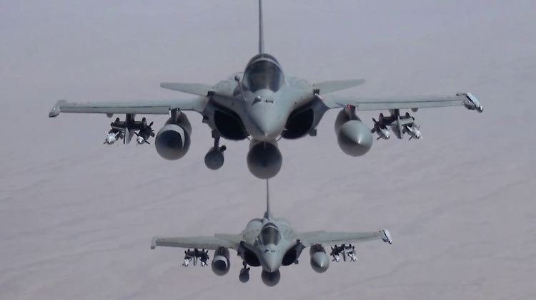 Französische Rafale-Jets über dem Irak.