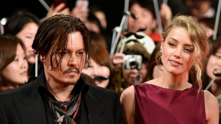 Johnny Depp und seine Frau Amber Heard. 