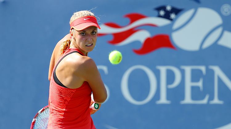 Einer ihrer letzten Bälle bei den US Open: Sabine Lisicki ist ausgeschieden.