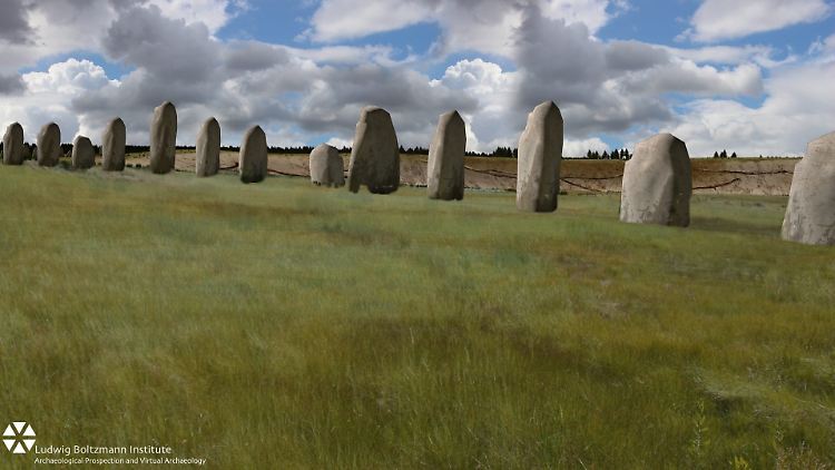 Computergrafik: So könnte "Superhenge" ausgesehen haben.