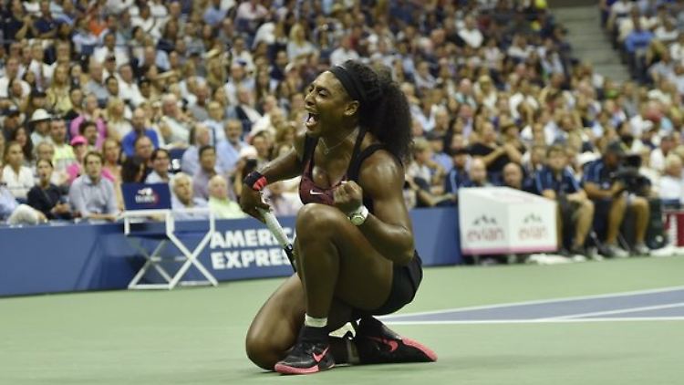 Jubel nach 1:38 Stunden: Nun fehlen Serena noch zwei Siege zum Grand Slam. Un d zum Sieg bei den US-Open.
