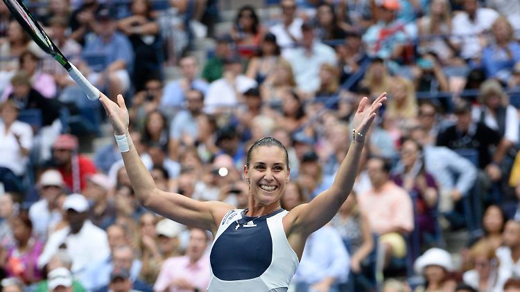 Glückliche Gewinnerin: Flavia Pennetta.