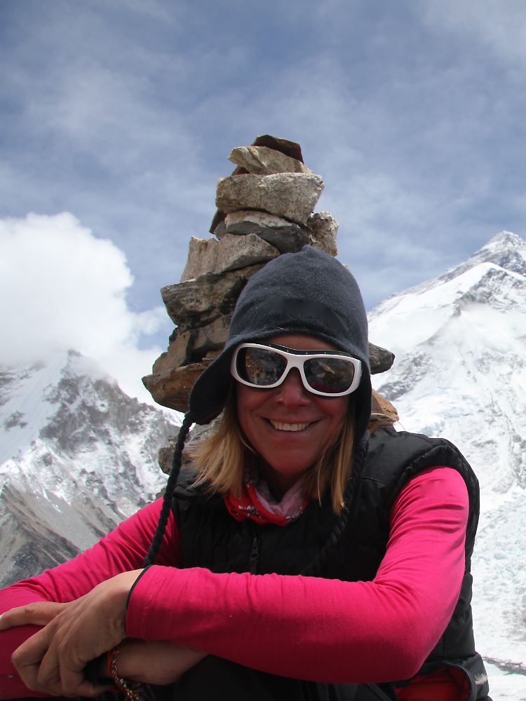 War 2014 als erste Deutsche auf dem Gipfels des Makalu in 8485 Metern Höhe: Extrembergsteigerin Heidi Sand.