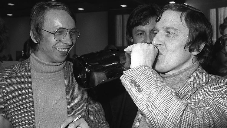 Schröder nach seiner Wahl zum Juso-Chef 1978