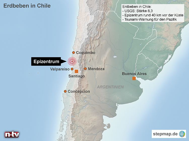 Ein Erdbeben, das fast den halben Erdball betrifft: Die von Chile ausgehende Flutwelle breitet sich im gesamten pazifischen Ozean aus.