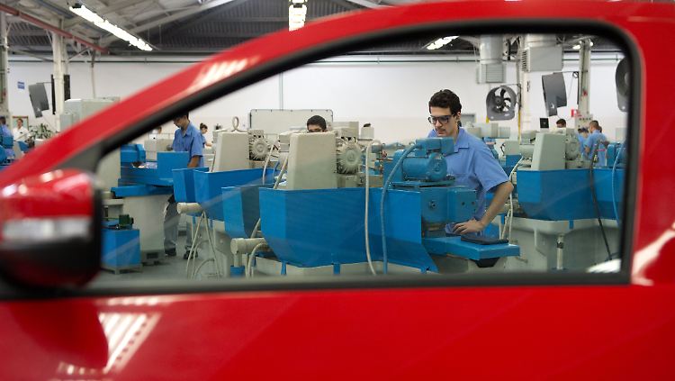 Auszubildende bei Volkswagen do Brasil.