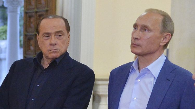 Zwei Gourmets unter sich: Berlusconi und Putin auf der Krim.