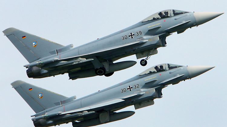 Eurofighter bei einer Übung.